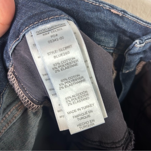 GOOD AMERICAN BLUE260 WOMEN DARK BLUE SKINNY JEANS STYLE: GLC899T SIZE 6/28 - Picture 5 of 5